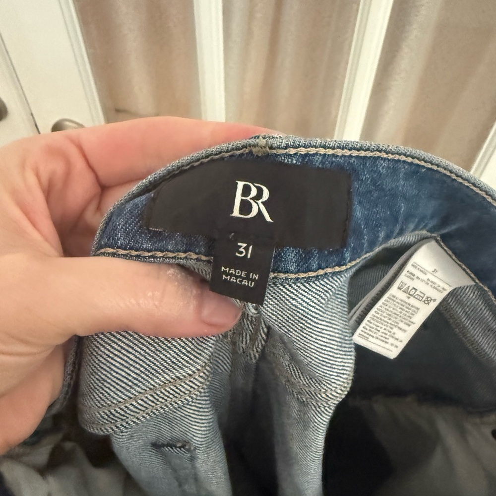 Banana Republic High Rise Straight Blue Denim Jeans - Picture 8 of 9